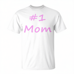# 1 T-shirt pour maman, cadeau pour la fête des mères, texte blanc rose - Product Image 2