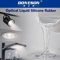 Caoutchouc de silicone liquide optique haute transparence anti-jaunissement pour lentilles optiques, guides de lumière, encapsulation LED, moulage par injection