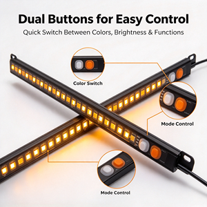 Barre lumineuse <span class=keywords><strong>LED</strong></span> réglable IP68 à intensité variable, portable pour <span class=keywords><strong>camping</strong></span>-<span class=keywords><strong>car</strong></span>, tente, voiture, remorque, bateau, 10-16V, blanc et rouge, corps en PC, <span class=keywords><strong>ampoule</strong></span> COB - Product Image 3