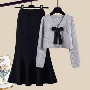 <span class=keywords><strong>Cardigan</strong></span> in maglia con scollo a V rosa dolce con fiocco <span class=keywords><strong>nero</strong></span> abbellito stile Casual - Product Image 5