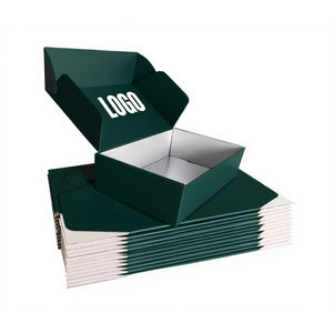 Boîte de cadeaux en papier ondulé épais Base pliante et couvercle Boîte ondulée kraft vide imprimée en <span class=keywords><strong>rouge</strong></span> pour chemises - Product Image 5