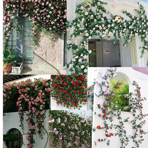 Cespugli di Rose artificiali all'ingrosso per la decorazione della parete di nozze di tocco reale, piante di Rose sospese realistiche per la decorazione della casa di nozze - Product Image 2