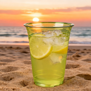 New Arrival 16oz Colored Disposable Drinkware Round Pet Party <b>Cups</b> Disposable Custom Beer Flat <b>Plastic</b> <b>Cups</b> - Product Image 2