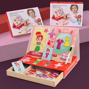 Kinder Cartoon Mädchen Anziehpuppe Magnetisches Puzzle-Spielzeug - Beschreibbare Collage-Tafel für Kreatives Outfit-Matching & Kunstspiel - Product Image 3
