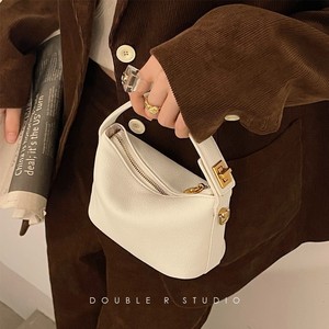 New Women's Summer Cloud <b>Soft</b> <b>Leather</b> Lunch Box Shoulder <b>Bag</b> Minimalist Top Handle Crossbody <b>Bag</b> with Two Straps for Daily Use - Product Image 6