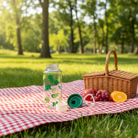 Bouteille d'eau pour enfants écologique de qualité alimentaire, résistante aux hautes températures, transparente, portable, en plastique, design de dessin animé pour le sport en plein air