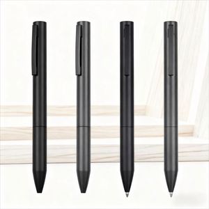 High Quality Custom Logo Black Matte Gray Metal Ballpoint <b>Pen</b> 1.0 mm Writing Width Novelty Business Use Ball <b>Pen</b> for Promotional - Product Image 1