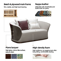 Ensemble de canapés de salon modernes de luxe tout-en-un haut de gamme avec table basse pour villa