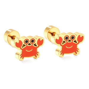 Pendientes de Acero Inoxidable Chapados en Oro con Forma de Animal de Moda para Mujer - Regalo de Compromiso de Boda - Product Image 4