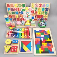 Hot Selling Kids Musical Instruments Wooden Instruments Preschool Educational Learning Musical Toys with Storage Backpack Bag