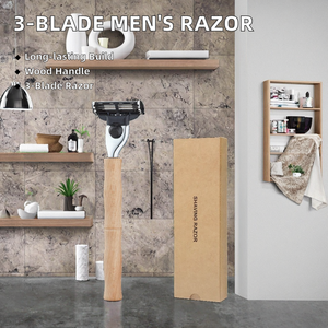 Maquinilla de Afeitar Biodegradable para Hombre Abeis JDK-0904 con Mango de Bambú, Maquinilla de Afeitar Reutilizable de una Sola Hoja - Product Image 5