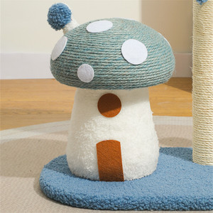Adorabile <span class=keywords><strong>Tiragraffi</strong></span> a Forma di Fungo con Palla Giocattolo Sospesa per Gatti di Piccola e Media Taglia, Torre <span class=keywords><strong>Tiragraffi</strong></span> in Sisal - Product Image 5