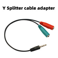 Double prise pour écouteurs 3.5mm Stéréo Audio Mâle 1 2 Femelle Casque Jack Y Splitter Cable Adapter for Monitor Use