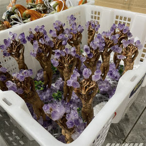 Kerajinan Amethyst alami grosir pohon Dryad orang Amethyst kerajinan Resin Groot untuk dekorasi - Product Image 6