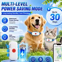 Rastreador de Mascotas con Collar de ABS+PC, Rastreador GPS IP67 Resistente al Agua, Rastreo en Tiempo Real, Geocerca Magnética Portátil, Android
