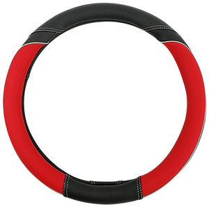 Housse de volant de voiture à 3 rayons de sport avec coutures incrustées de cuir Design à blocs de couleurs Unisexe Fit 14.5-<span class=keywords><strong>15.5</strong></span> pouces - Product Image 4