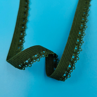 Bande élastique en nylon à bord picoté pour sous-vêtements textiles, ceinture en dentelle picotée pour vêtements et confection DIY
