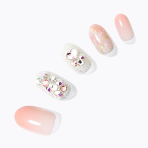 Dessing Diva Pink <b>Bouquet</b> Long Oval <b>Artificial</b> Fingernails - Product Image 1