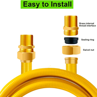 Lot de 4 raccords en laiton NPT mâle 3/4 CSST - Adaptateur de connexion rapide pour gaz naturel pour conversion au propane et appareils à gaz