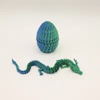 Mainan Kreatif 3D Print Naga 30cm dengan Telur Skala 10cm SDC01 untuk Anak-Anak, Koleksi Seni Kerajinan Hiasan untuk Dekorasi Rumah & Hadiah