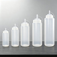 Emballage de bouteille de condiment vide en PE-BD personnalisé de 250ml 350ml 500ml 700ml 1000ml facile à presser pour sauce chili chaude au ketchup avec bouchon torsadé