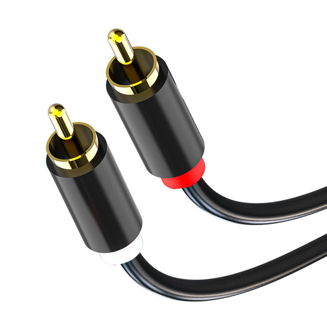 Gold-Plated RCA to RCA Audio Cable High Fidelity Stereo Male to Male Coaxial Cable for Home Theater Amplifier Speaker DVD TV