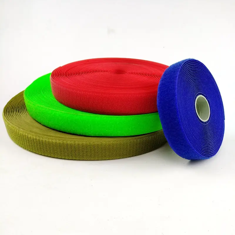 Fabric hook and loop strip velcroes fastening tape garments hook and loop tape fasteners manufacturers