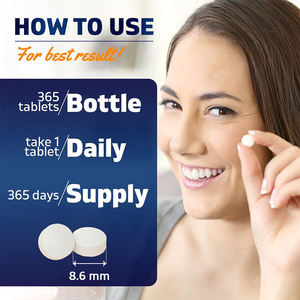 Solilan OEM 10000 Mcg Vitamina <span class=keywords><strong>H</strong></span> 365 Compresse Cheratina Acido Ialuronico Biotina Pura per Crescita di Capelli, Pelle e Unghie per Adulti - Product Image 4