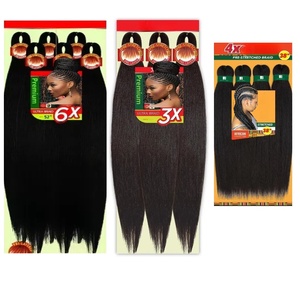 Tổng hợp 3X 4X 6x biểu hiện <span class=keywords><strong>EZ</strong></span> Braid pre-kéo dài bện tóc sợi ngang cho phụ nữ afro braids & Crochet phần mở rộng tóc - Product Image 1