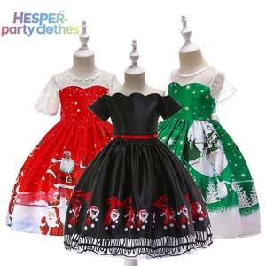 Robes de fête HESPER pour filles, robe de Noël tendance, robes à motifs imprimés pour enfants, 4-10 ans, robe de Noël pour enfants - Product Image 1