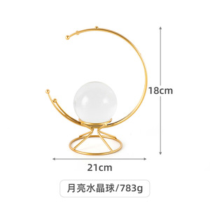 Acessórios de Decoração Moderna de Luxo para Casa, Artesanato em Metal Cristal Dourado, Ornamentos Criativos para Exibição na Sala de Estar Feitos de Ferro - Product Image 5