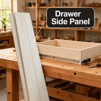 Offre Spéciale : Planche de tiroir en bois massif de Paulownia, avec revêtement UV, jointée par queue de pie, anti-éclatement, taille personnalisée, pour armoire de cuisine d'hôtel