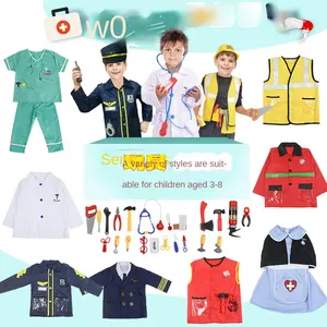 Children doctor uniform cosplay child/firefighter/pilot engineer/cook/nurse cosplay costume