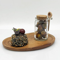 Offre Spéciale – Bocaux à Épices Ronds en Verre de Qualité Supérieure 120 ml avec Cuillère et Bouchon en Bois pour Conserver Confitures, Miel, Sel et Sucre