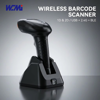 Escáner de Código de Barras Inalámbrico Portátil WCMI, Lector de Códigos QR USB 2.4G, Certificado CE y FCC, OEM en Stock