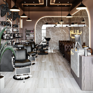 Yuvarlak aynalar ile özelleştirilmiş Modern erkek berber dükkanı mobilyası tasarım kuaför tezgahlar - Product Image 6