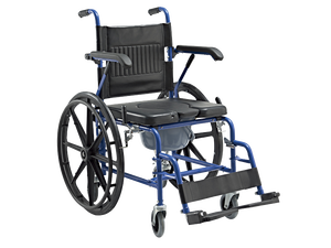 Fauteuil roulant médical pliable en acier à longue durée de vie avec cuvette de toilette pour la maison et l'hôpital - Product Image 5