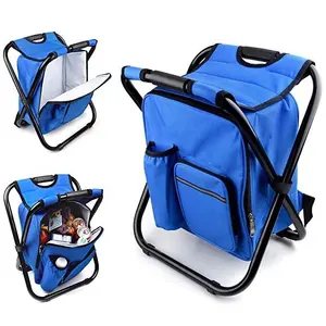 접이식 캠핑 피크닉 방수 대용량 휴대용 분리형 배낭 접이식 낚시 의자 의자 쿨러 박스 가방