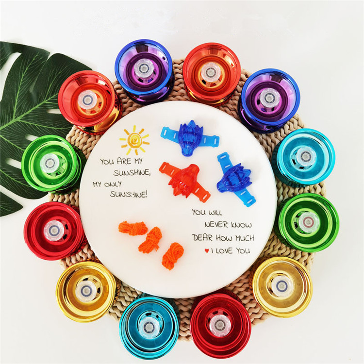 Профессиональный алюминиевый металлический Yoyo для детей и начинающих с 1 веревкой и 1 защитой пальцев, шарикоподшипник, лучшие подарки для промо-акций