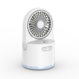 Mini USB Rechargeable <b>Humidifier</b> Fan With Spray Function For Desk Use White - Product Image 2