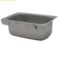 Coupelle à graisse pour hotte de cuisine en acier inoxydable à fixation par trou de serrure, certifiée NSF, couleur argent, fournitures hôtelières et de restauration, modèle Green Leaf