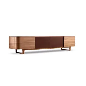 Italy Luxury Design TV Stand Lacquered Contemporary Modern Wooden Cabinet TV Unit