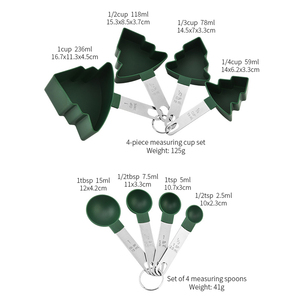 Bán buôn 430 thép không gỉ + PP nhựa cây giáng sinh đo Spoon Set - Product Image 2
