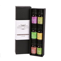 Coffret Cadeau d'Huiles Essentielles Biologiques 6x10ml OEM Étiquette Privée Boîte Personnalisée Collection d'Huiles Naturelles Pures pour Diffuseur Massage OEM ODM