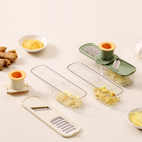 Hachoir manuel multifonctionnel pour gingembre et ail, coupe-légumes domestique, gadget de cuisine trois-en-un, trancheuse et râpe