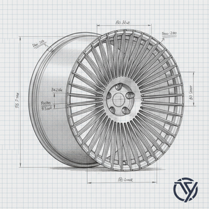 Rines de aluminio forjados a medida de 20, 21 y 22 pulgadas, color plata cepillada, multirradio, cara plana, para sedanes de lujo. - Product Image 5