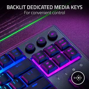 Clavier de jeu <span class=keywords><strong>Razer</strong></span> Ornata V3 TKL, membrane méca, touches à profil bas, rétroéclairage RVB, touches avec revêtement UV, USB-C avec repose-poignets - Product Image 5