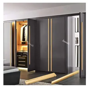 Perfis de porta deslizante de alumínio, perfis de porta de armário de alumínio modernos oem várias cores design de guarda-roupa móveis quarto porta deslizante de alumínio