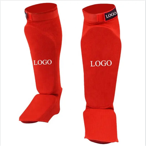 Muay Thai personnalisé cou-de-pied rembourré élastique formation Sparring protège-tibias de <span class=keywords><strong>boxe</strong></span> jambières Arts martiaux Kickboxing protège-tibias - Product Image 1