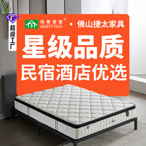 Marty Figo Latex Mattress Medium Firm Individually Pocketed Springs Compressible For Hotel Homestay - Product Image 1